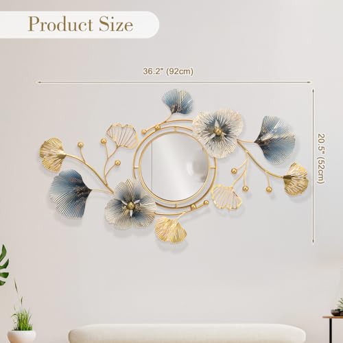 Wall Art Decor Large Metal Wall Art Modern Geometric Circular Decor Wall Sculptures Wall Hanging Decoration for Living Room Dinning Room Bedroom Entryway Kitchen
