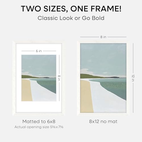 8x12 White Oak Picture Frame
