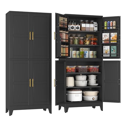 75" Tall Metal Kitchen Pantry Storage Cabinet