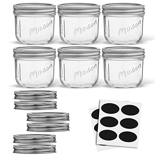 8 Oz Mason Jars With Lids (6 Count)