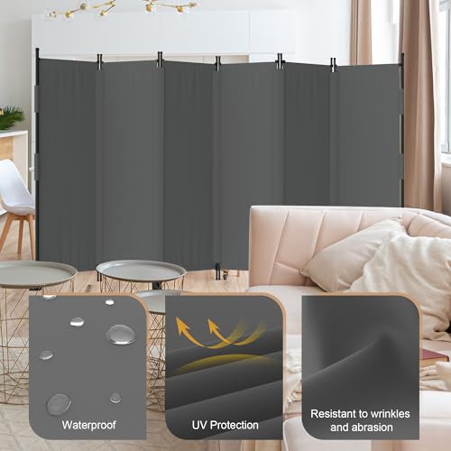 Room Divider 6 Panel Upgraded 132” Folding Screen Highly Secretive