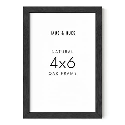 4x6 Solid Oak Black Frame