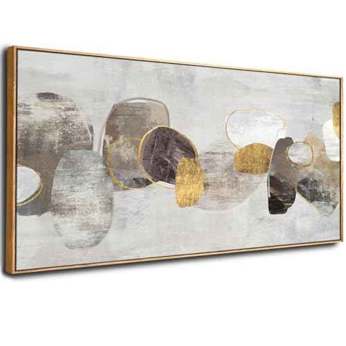 Gray Abstract Wall Art Decor 30x60 Inch Large Gold Wall Art Modern Artwork for Living Room Bedroom Office Wall Accents