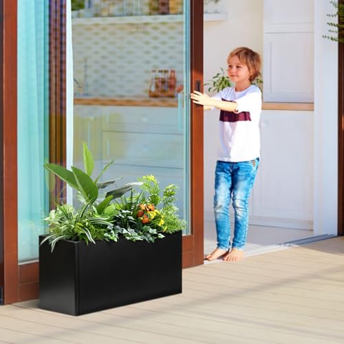 Metal Rectangular Planter 25" L x 11" W x 13" H