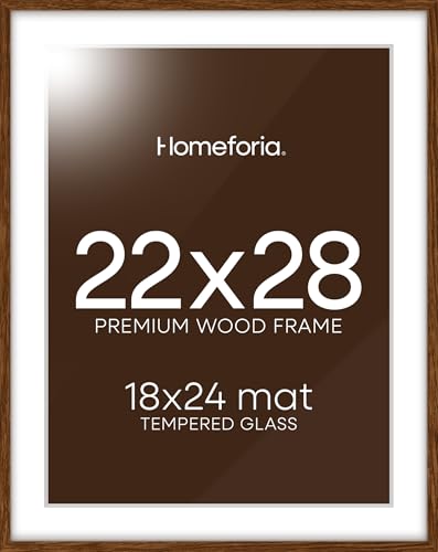22x28 Brown Oak Poster Frame