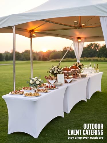 Bulk 10 Pack 6Ft Tablecloths for Hotels (10 Count)