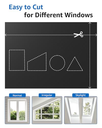 Blackout Curtains Portable 52”x72” No Drill Black Out Window Cover
