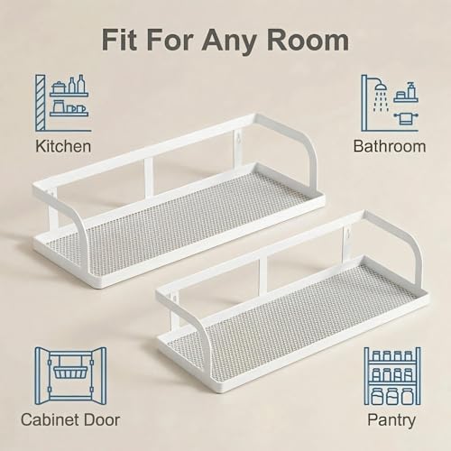 2 Pack 16.5" Extra Long Slim Hollowout Shower Caddy (2 Count)