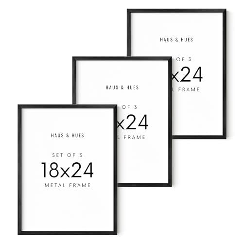 18x24 Black Metal Picture Frames (3 Count)