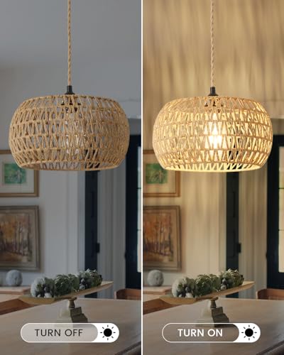 Rattan Boho Hanging Light