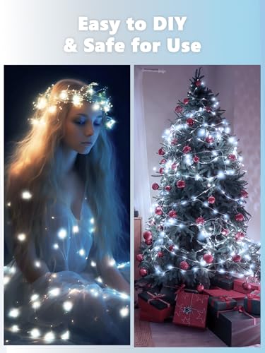3 Pack Fairy Lights Battery Operated with Remote Twinkle Lights Cool White (3 Count)