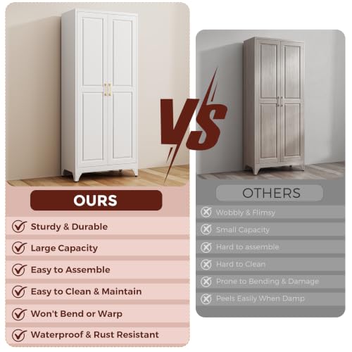 75" Metal Kitchen Pantry Cabinet