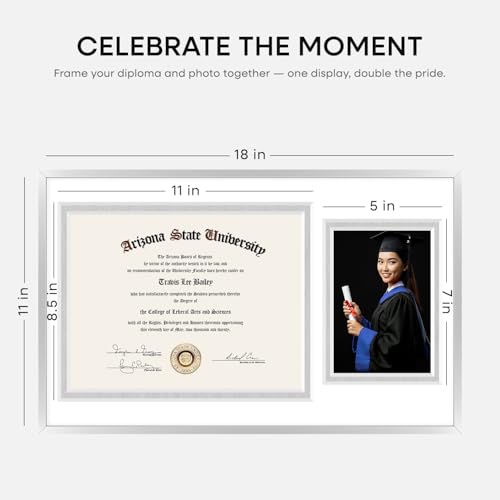 11x18 Silver Diploma Frame