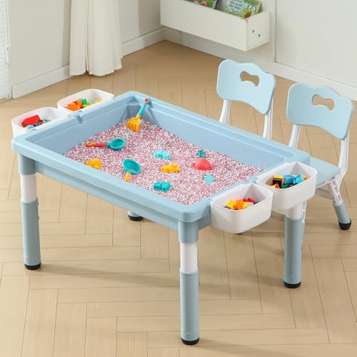 Multi Functional Kids Table and 2 Chairs Set (3 Count)