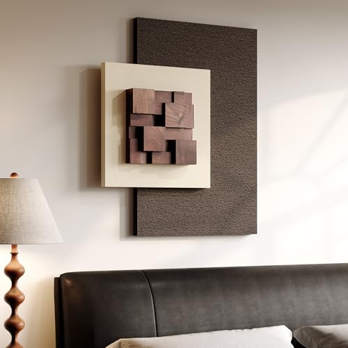 Large Wood Abstract Wall Art for Living Room