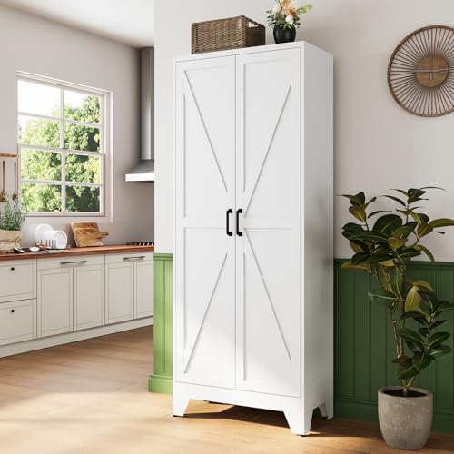 75" H Metal Storage Cabinet with 2 Doors and 4 Shelves