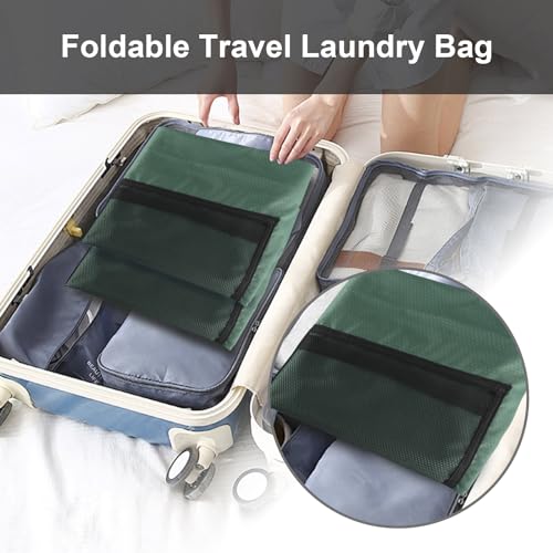 Laundry Bag Backpack Durable Laundry Bag with Shoulder Straps and Mesh Pockets Portable Laundry Hamper Dirty Clothes Bag for College