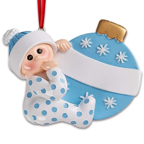 3D Personalized Babys First Christmas Ornament 2026 Boy
