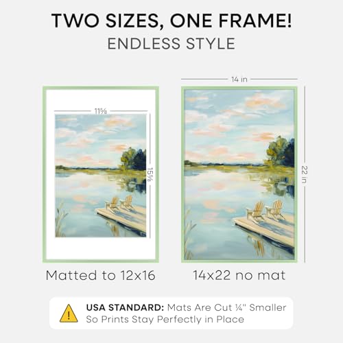 14x22 Green Picture Frame