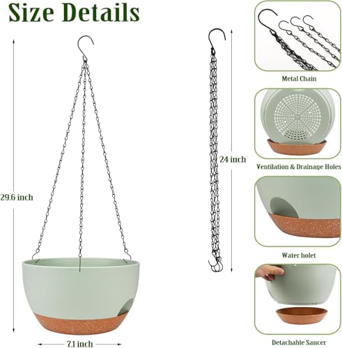 Self Watering Hanging Planters 2 Pcs (2 Count)
