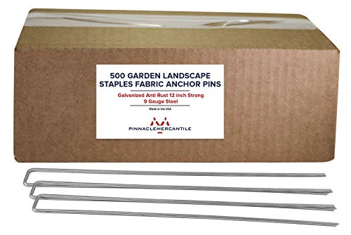 Garden Stakes 12 Inch 9 Gauge Galvanized Steel Landscape Staples