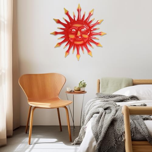 26 inch Metal Sun Wall Art Decor