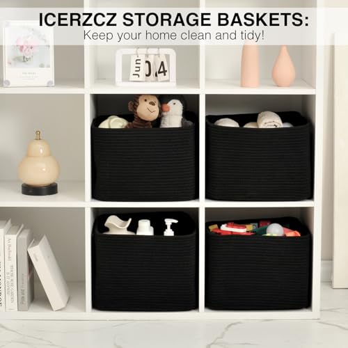 Storage Baskets for Organizing & Shelves (4 Count)
