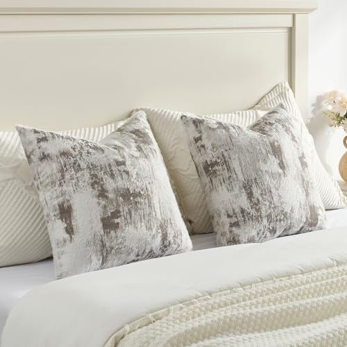 Pack of 2 Faux Cashmere Throw Pillow Covers 24x24 Inch (2 Count)