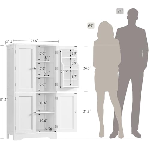 Pantry Cabinet with 4 Doors