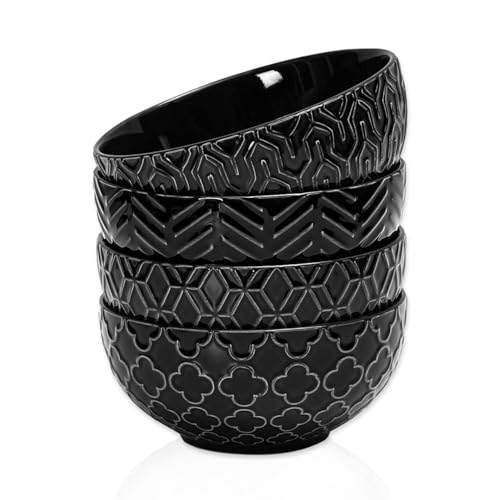 Sureasy 25oz Ceramic Cereal Bowls Set of 4 (8.24 Count)