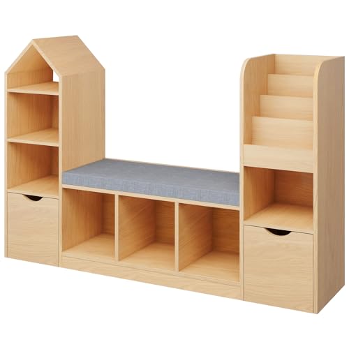 Toy Storage Organizer for Kids Bookshelf with Reading Nook
