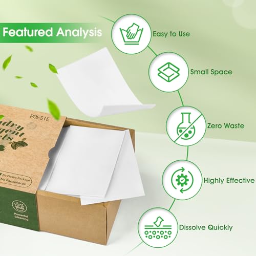 Laundry Detergent Sheets Fresh Scent 160 Count Fast Dissolve