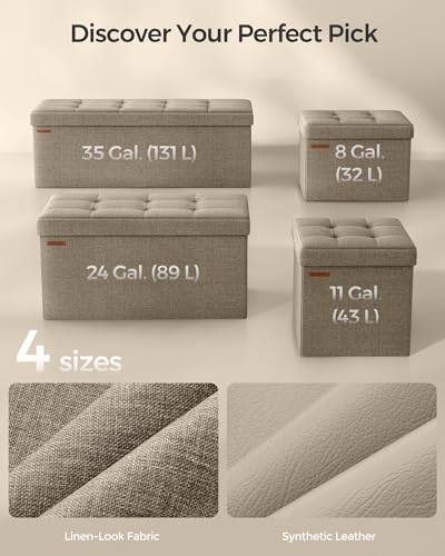 43.3 Inches Folding Storage Ottoman Bench