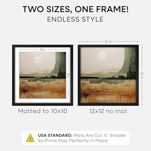 12x12 Black Oak Picture Frame