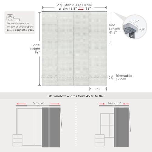 Panel Blinds Room Divider 45.8"