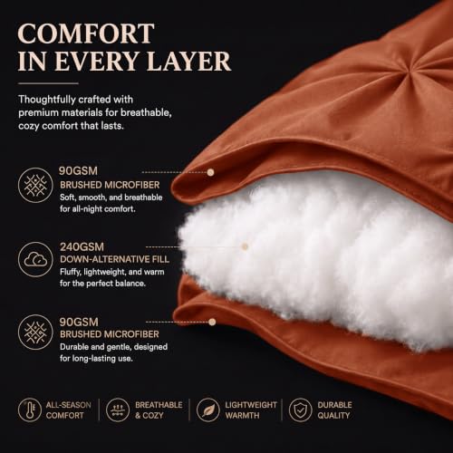 Queen Comforter Set Terracotta