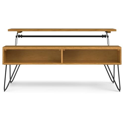 Hunter 48" Wide Rectangle Lift Top Coffee Table in Oak Veneer