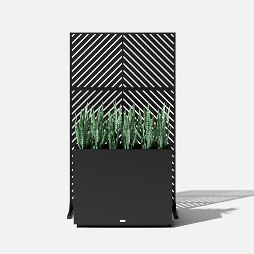 Block Series Span Planter + Arrow Privacy Screen Set
