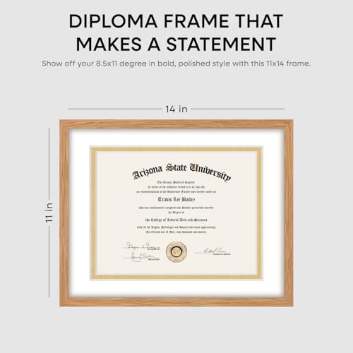 11x14 Natural Oak Diploma Frame (2 Count)