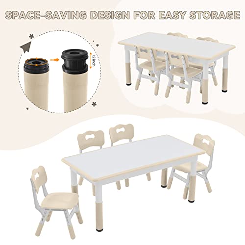 Kids Study Table and Chairs Set (5 Count)