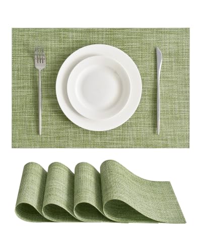 Bean Green Woven Placemats Set of 4 (4 Count)