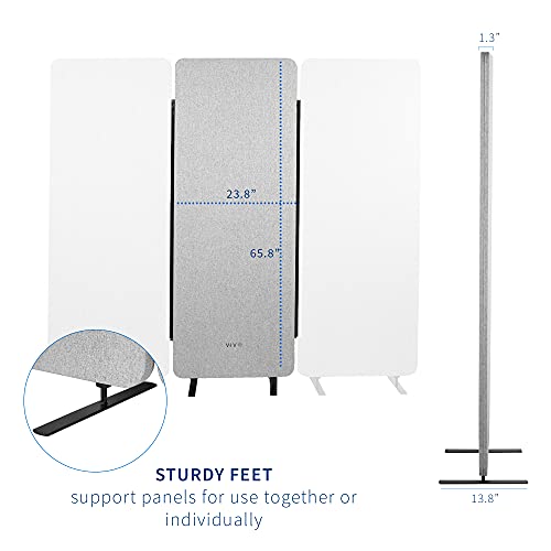 Gray Freestanding 24 x 66 inch Privacy Panel