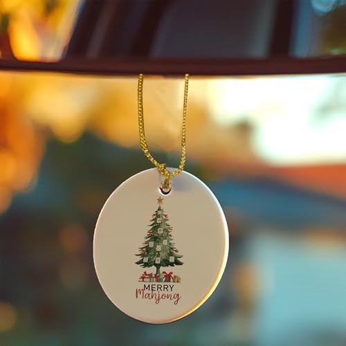 Christmas Mahjong Tree Ceramic Ornament Gifts