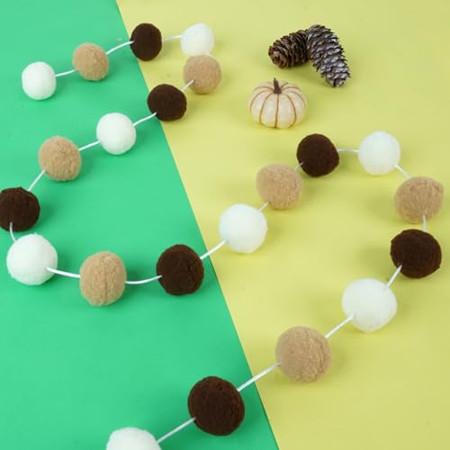3pk Pom Pom Garland 20FT Colorful Large Felt Ball Garland for Mantle