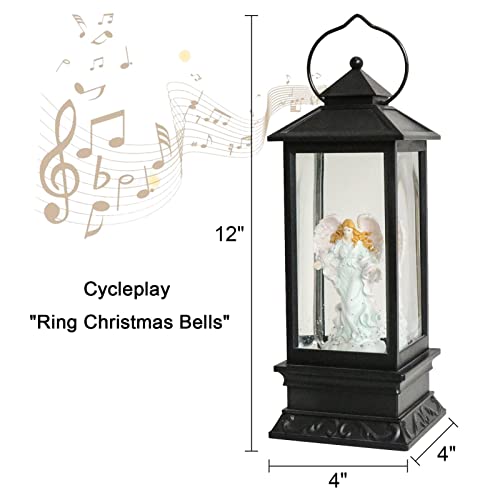 Angel Singing Snow Globe Lantern with 6 Hour Timer