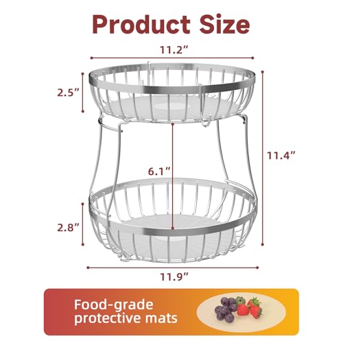 2 Tier Fruit Bowl for Kitchen Counter