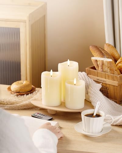 Ivory Real Wax Made Wax Drip LED Flameless BBattery (3 Count)