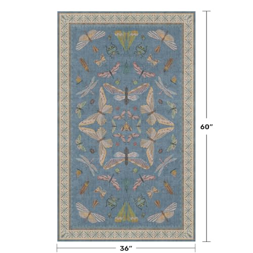Insect 3x5 Washable Stain Resistant Rugs for Large Kitchen (15 Sq Ft)