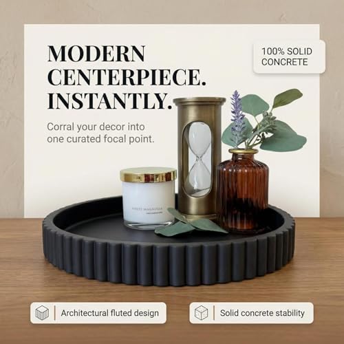 Black Round Tray for Home Decor