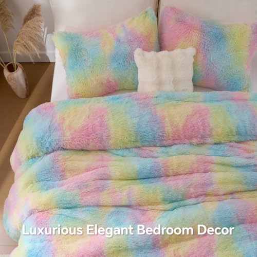 Multi Pink Fluffy Comforter Set Twin